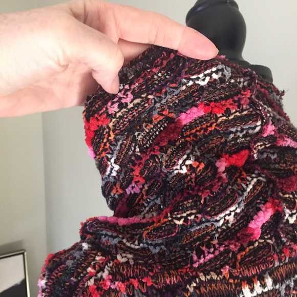 SNO Skins Multi color Loose Knit Cowl Neck Sweater/Poncho, S - Picture 6 of 8